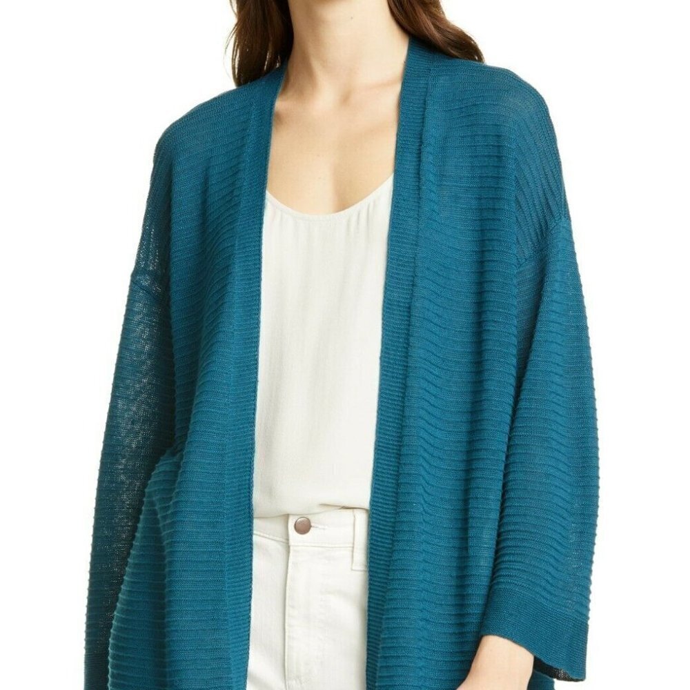 Eileen Fisher Organic Linen & Cotton Blend Cardigan